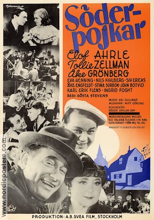 Söderpojkar 1940 movie poster Elof Ahrle Tollie Zellman Siv Ericks Find more: Stockholm