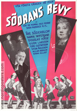 Södrans revy 1950 poster Åke Söderblom Sven Paddock