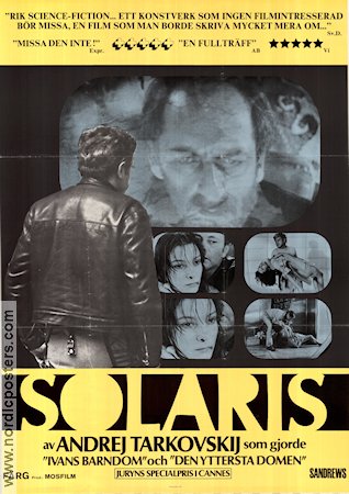 Solyaris 1972 movie poster Natalya Bondarchuk Donatas Banionis Jüri Järvet Andrei Tarkovsky Writer: Stanislaw Lem Russia