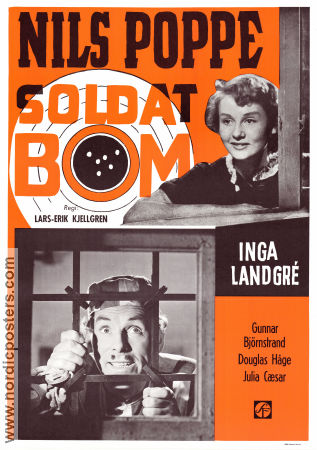 Soldat Bom 1948 poster Nils Poppe Lars-Eric Kjellgren