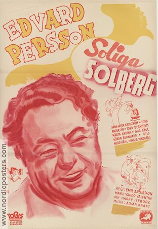 Soliga Solberg 1941 movie poster Edvard Persson Märta Arbin Anna-Greta Krigström Emil A Lingheim