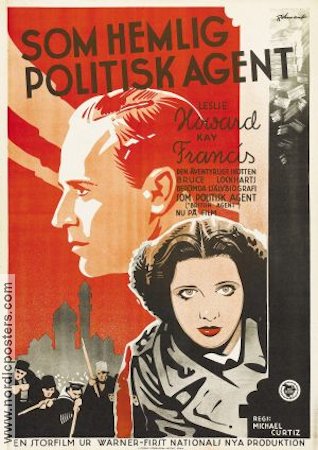 British Agent 1934 movie poster Leslie Howard Kay Francis Michael Curtiz
