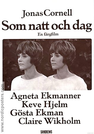 Som natt och dag 1967 poster Agneta Ekmanner Jonas Cornell