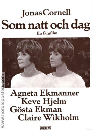 Som natt och dag 1969 movie poster Agneta Ekmanner Gösta Ekman Claire Wikholm Jonas Cornell