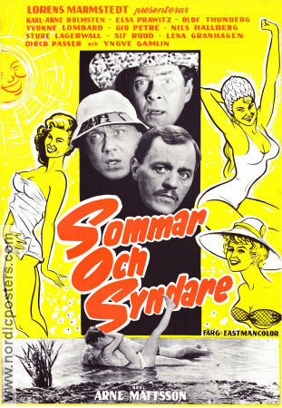 Sommar och syndare 1960 movie poster Karl-Arne Holmsten Olof Thunberg Nils Hallberg Arne Mattsson
