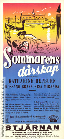 Summertime 1955 movie poster Katharine Hepburn Rossano Brazzi Isa Miranda David Lean