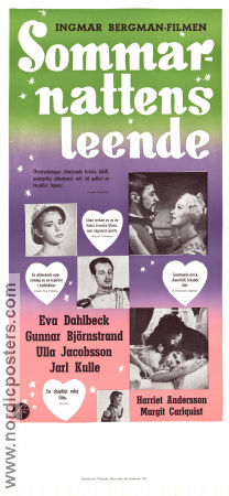 Smiles of a Summer Night 1956 movie poster Gunnar Björnstrand Ulla Jacobsson Harriet Andersson Eva Dahlbeck Ingmar Bergman