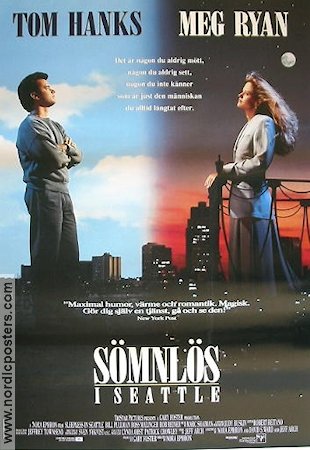 Sleepless in Seattle 1993 movie poster Tom Hanks Meg Ryan Romance