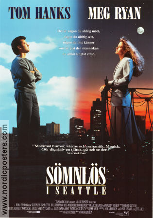 Sleepless in Seattle 1993 movie poster Tom Hanks Meg Ryan Ross Malinger Nora Ephron Romance