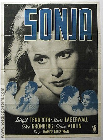 Sonja 1943 movie poster Birgit Tengroth Sture Lagerwall