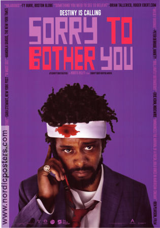 Sorry To Bother You 2018 movie poster LaKeith Stanfield Tessa Thompson Jermaine Fowler Boots Riley
