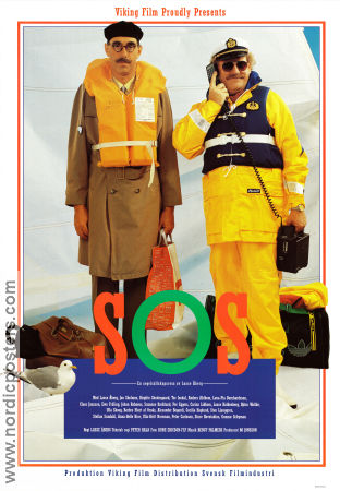 SOS En segelsällskapsresa 1988 movie poster Jon Skolmen Birgitte Söndergaard Lasse Åberg Ships and navy Telephones Travel