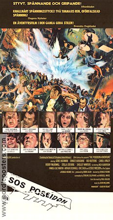 SOS Poseidon 1972 poster Gene Hackman Ernest Borgnine Shelley Winters Ronald Neame Skepp och båtar