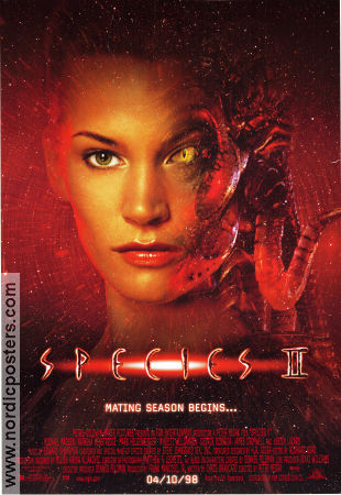 Species II 1998 movie poster Natasha Henstridge Michael Madsen Marg Helgenberger Peter Medak