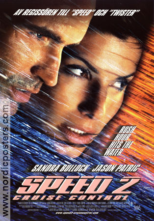 Speed 2: Cruise Control 1997 movie poster Sandra Bullock Jason Patric Willem Dafoe Jan de Bont