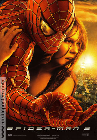 Spider-Man 2 2004 poster Tobey Maguire Kirsten Dunst Alfred Molina Sam Raimi Hitta mer: Marvel Från serier