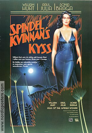 Kiss of the Spider Woman 1985 movie poster William Hurt Raul Julia Sonia Braga Hector Babenco Country: Brazil