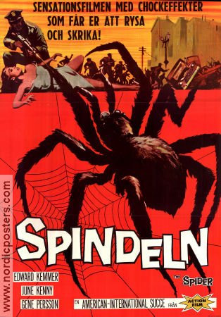 Earth vs the Spider 1958 movie poster Ed Kemmer June Kenney Eugene Persson Bert I Gordon Find more: Roger Corman Insects and spiders