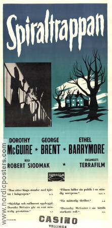 Spiraltrappan 1946 poster Dorothy McGuire George Brent Robert Siodmak