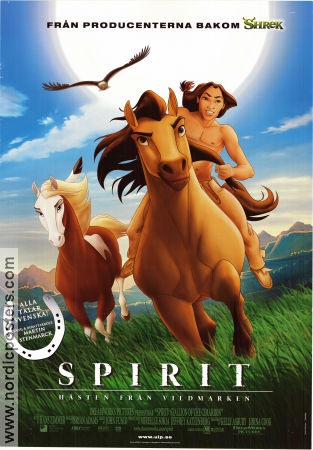 Spirit: Stallion of the Cimarron 2002 movie poster Matt Damon Kelly Asbury Animation Horses