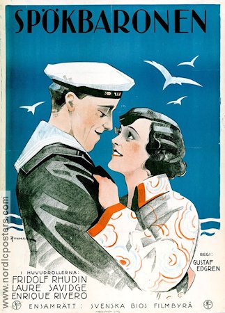 Spökbaronen 1927 movie poster Fridolf Rhudin Laure Savidge