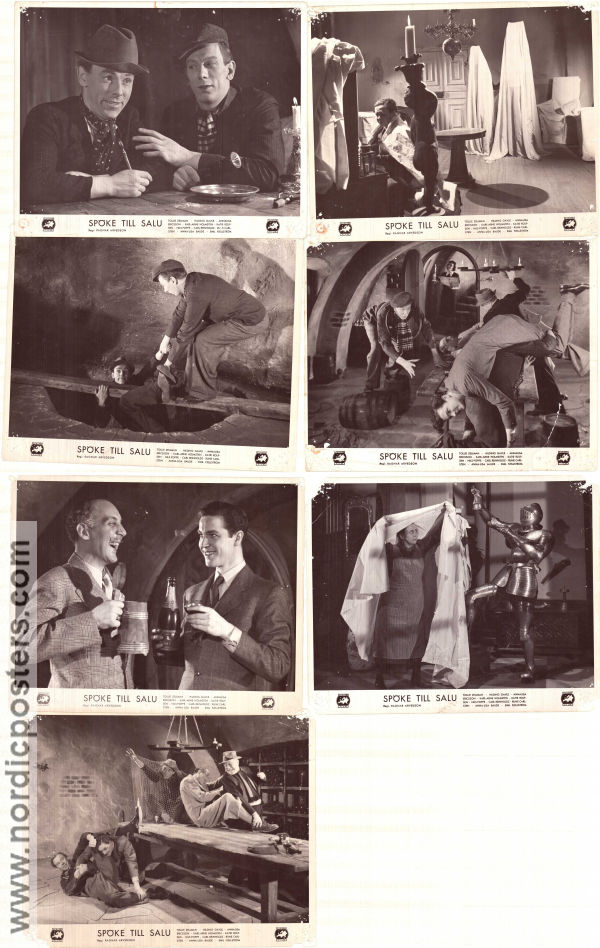 Spöke till salu 1939 lobby card set Nils Poppe Annalisa Ericson Carl Reinholdz Hilding Gavle Tollie Zellman Ragnar Arvedson