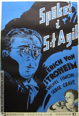 Les disparus de Saint-Agil 1938 movie poster Erich von Stroheim Glasses