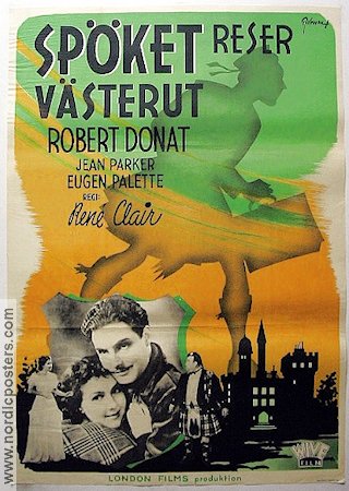 The Ghost Goes West 1935 movie poster Robert Donat Jean Parker René Clair