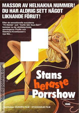 The Hottest Show in Town 1974 movie poster Anne Bie Warburg Phyllis Eberhardt Kronhausen Denmark
