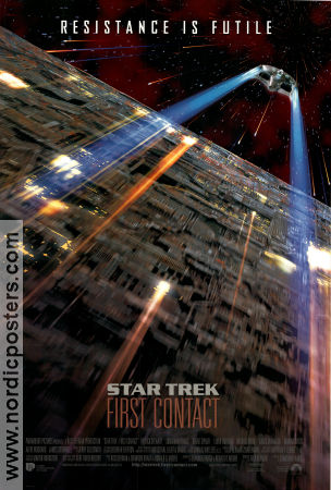Star Trek: First Contact 1996 movie poster Patrick Stewart Brent Spiner LeVar Burton Jonathan Frakes Find more: Star Trek Spaceships