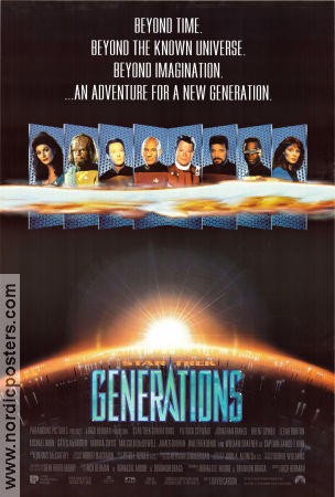 Star Trek: Generations 1994 poster Patrick Stewart David Carson