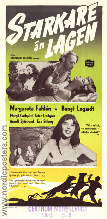 Starkare än lagen 1951 movie poster Margareta Fahlén Bengt Logardt Margit Carlqvist Arnold Sjöstrand