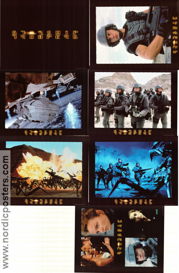 Starship Troopers 1997 lobby card set Casper Van Dien Denise Richards Dina Meyer Paul Verhoeven