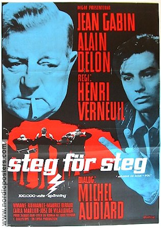 Melodie en sous-sol 1963 movie poster Jean Gabin Alain Delon Claude Cerval Henri Verneuil
