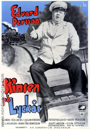 Stinsen på Lyckås 1942 movie poster Edvard Persson Barbro Kollberg Jullan Kindahl Harry Persson Emil A Lingheim Trains