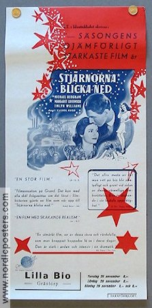 The Stars Look Down 1940 movie poster Michael Redgrave Margaret Lockwood Carol Reed