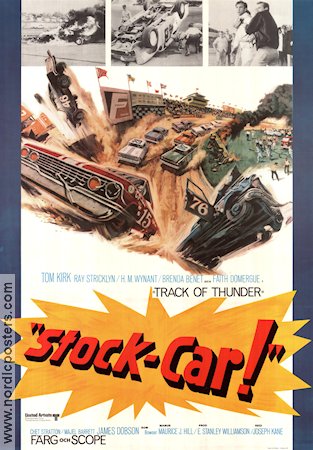 Track of Thunder 1967 movie poster Tommy Kirk Ray Stricklyn HM Wynant Joseph Kane Cars and racing