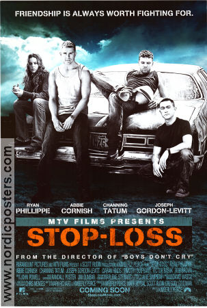 Stop-Loss 2008 movie poster Ryan Phillippe Abbie Cornish Joseph Gordon-Levitt Kimberly Peirce Cars and racing