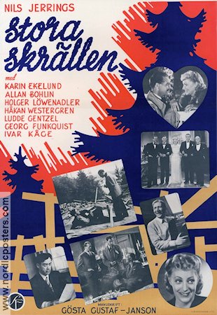 Stora skrällen 1943 movie poster Karin Ekelund Holger Löwenadler
