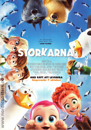 Storks 2016 movie poster Andy Samberg Nicholas Stoller Animation Birds
