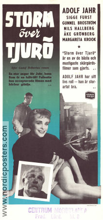 Storm över Tjurö 1954 poster Adolf Jahr Gunnel Broström Sigge Fürst Arne Mattsson Skärgård