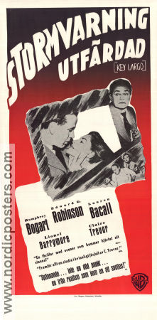 Key Largo 1948 movie poster Humphrey Bogart Edward G Robinson Lauren Bacall John Huston Film Noir