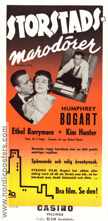 Deadline USA 1952 movie poster Humphrey Bogart Ethel Barrymore Kim Hunter Richard Brooks Film Noir