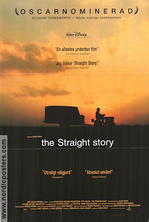 The Straight Story 1999 movie poster Richard Farnsworth Sissy Spacek Jane Galloway Heitz David Lynch