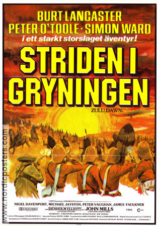 Striden i gryningen 1979 poster Burt Lancaster Peter O´Toole Simon Ward Douglas Hickox Hitta mer: Africa