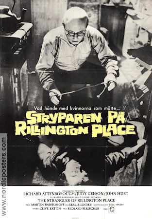 10 Rillington Place 1971 movie poster Richard Attenborough Judy Geeson John Hurt Richard Fleischer