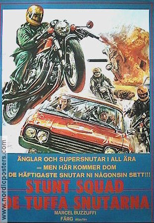 Stunt Squad 1978 movie poster Marcel Bozzuffi Cars and racing Motorcycles