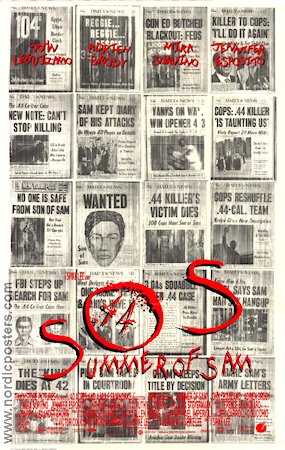 Summer of Sam 1997 movie poster John Leguizamo Spike Lee Newspapers