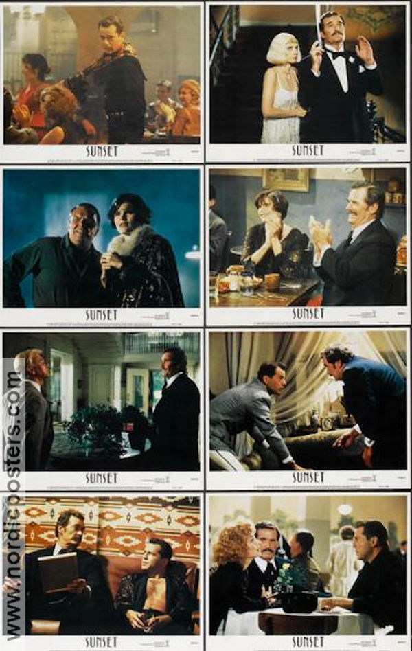 Sunset 1988 lobby card set Bruce Willis James Garner