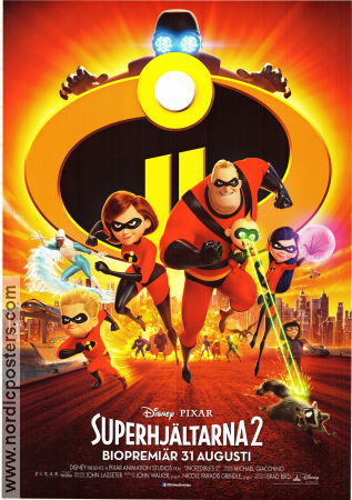Incredibles 2 2018 movie poster Craig T Nelson Brad Bird Animation